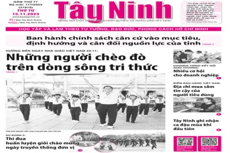 Điểm báo in Tây Ninh ngày 15.11.2023