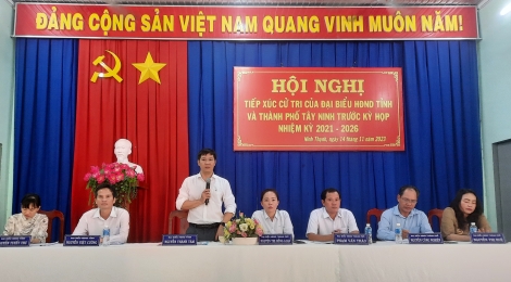 Bí thư Tỉnh uỷ, Chủ tịch HĐND Nguyễn Thành Tâm tiếp xúc cử tri phường Ninh Thạnh