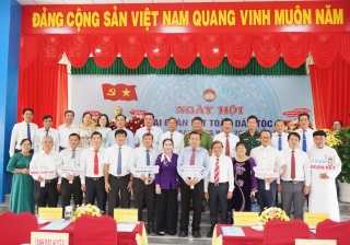 Xã Bàu Năng: Tổ chức Ngày hội Đại đoàn kết toàn dân tộc năm 2023