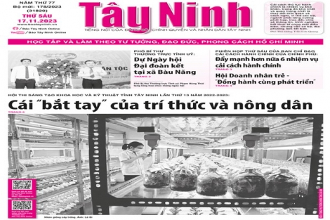 Điểm báo in Tây Ninh ngày 17.11.2023