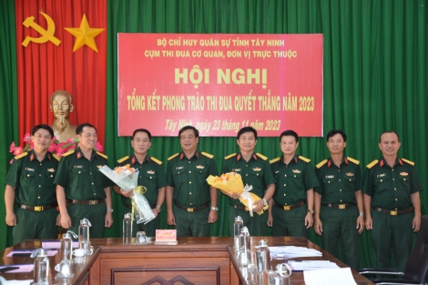 Cụm thi đua cơ quan, đơn vị trực thuộc Bộ CHQS tỉnh: Hoàn thành tốt các nội dung, chỉ tiêu thi đua năm 2023