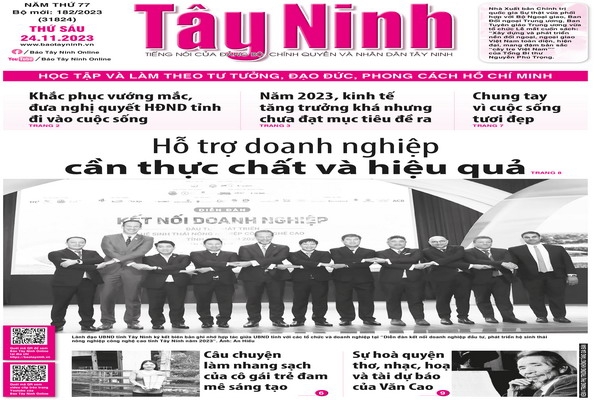 Điểm báo in Tây Ninh ngày 24.11.2023