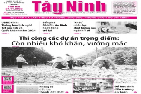 Điểm báo in Tây Ninh ngày 27.11.2023