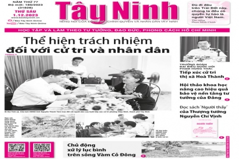 Điểm báo in Tây Ninh ngày 01.12.2023