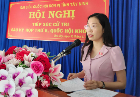 Đoàn đại biểu Quốc hội Tây Ninh: Tiếp xúc cử tri sau kỳ họp thứ 6, Quốc hội khoá XV