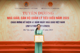 Cô giáo trẻ Tây Ninh được vinh danh nhà giáo, cán bộ quản lý tiêu biểu toàn quốc