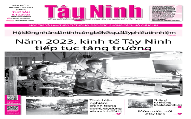 Điểm báo in Tây Ninh ngày 08.12.2023