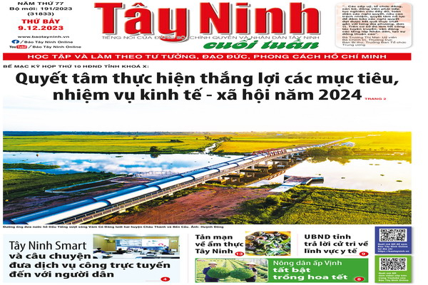 Điểm báo in Tây Ninh ngày 09.12.2023