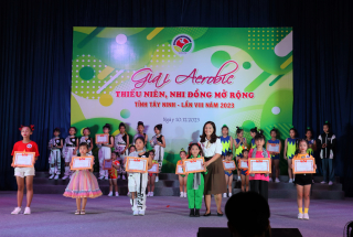 Sôi động Giải Aerobic thiếu niên, nhi đồng mở rộng tỉnh Tây Ninh lần VIII