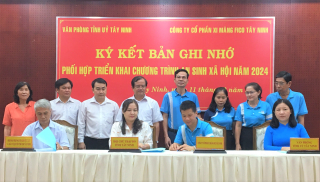 Văn phòng Tỉnh uỷ - Xi măng Fico Tây Ninh: Ký kết ghi nhớ phối hợp triển khai chương trình An sinh xã hội