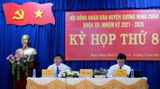 HĐND huyện Dương Minh Châu khai mạc kỳ họp thứ 8