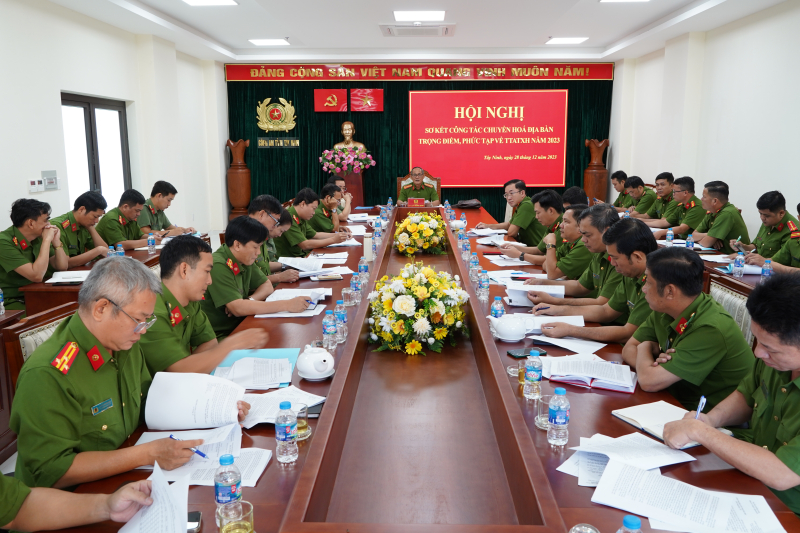 Công an Tây Ninh: Sơ kết công tác chuyển hoá địa bàn trọng điểm, phức tạp về trật tự an toàn xã hội năm 2023