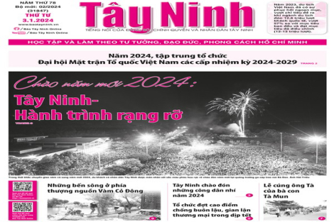 Điểm báo in Tây Ninh ngày 03.01.2024