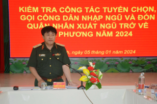 Bộ Tổng Tham mưu: Kiểm tra công tác tuyển quân năm 2024 tại tỉnh Tây Ninh