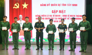 Đảng ủy Quân sự tỉnh Tây Ninh: Gặp mặt đảng viên là hạ sĩ quan - binh sĩ hoàn thành nghĩa vụ quân sự