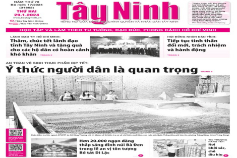 Điểm báo in Tây Ninh ngày 29.01.2024