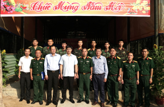 Bí thư Tỉnh uỷ Nguyễn Thành Tâm thăm, chúc Tết các đơn vị lực lượng vũ trang trên địa bàn huyện Gò Dầu