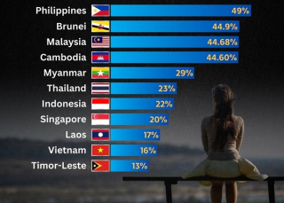 Việt Nam đứng thứ mấy ở Đông Nam Á về tỷ lệ dân số độc thân, nước nào đứng thứ nhất?