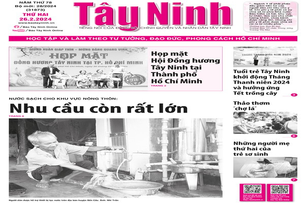 Điểm báo in Tây Ninh ngày 26.2.2024