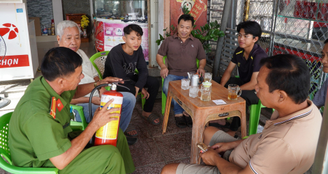 Công an Tây Ninh chuẩn bị cho hội thi Tổ liên gia an toàn phòng cháy chữa cháy