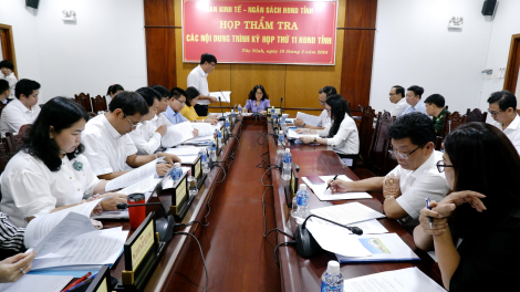 Ban Kinh tế - Ngân sách HĐND tỉnh: Thẩm tra các nội dung trình kỳ họp thứ 11