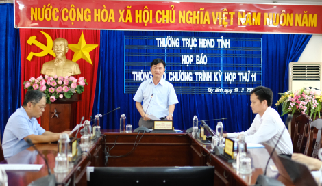 Kỳ họp thứ 11, HĐND tỉnh Tây Ninh sẽ diễn ra vào ngày 22.3