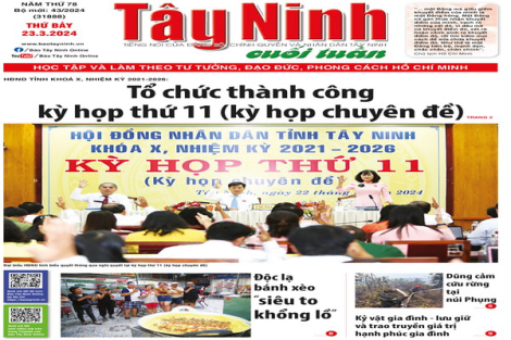 Điểm báo in Tây Ninh ngày 23.3.2024