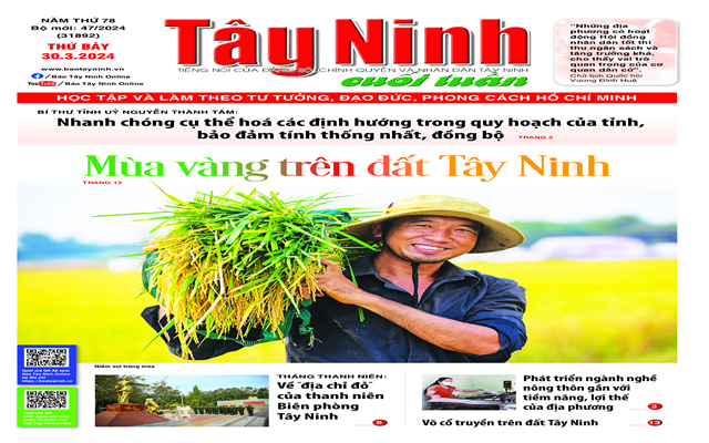 Điểm báo in Tây Ninh ngày 30.03.2024