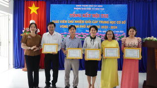 TP. Tây Ninh: 40 giáo viên được công nhận “Giáo viên chủ nhiệm giỏi” cấp THCS năm học 2023- 2024