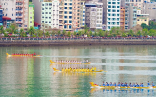 Giải đua thuyền rồng Cát Hải tranh Cúp Báo Hải Phòng 2023