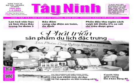 Điểm báo in Tây Ninh ngày 1.4.2024