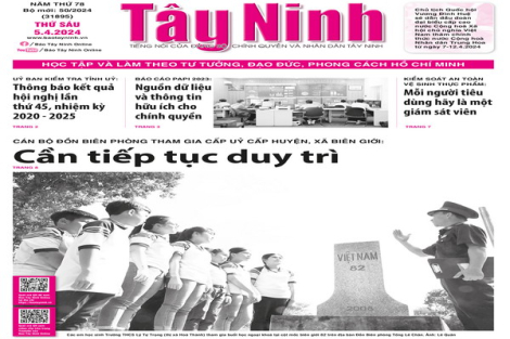 Điểm báo in Tây Ninh ngày 05.04.2024