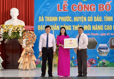 Xã Thanh Phước đạt chuẩn nông thôn mới nâng cao