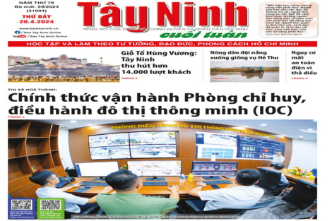 Điểm báo in Tây Ninh ngày 20.04.2024