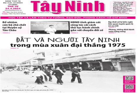 Điểm báo in Tây Ninh ngày 24.04.2024