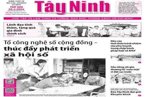 Điểm báo in Tây Ninh ngày 26.04.2024