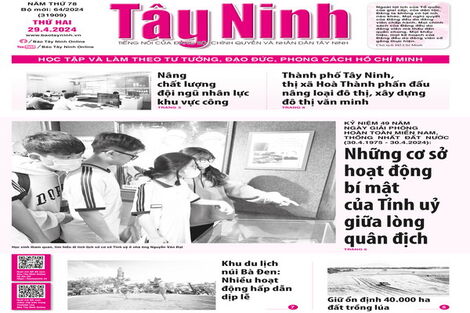 Điểm báo in Tây Ninh ngày 29.04.2024