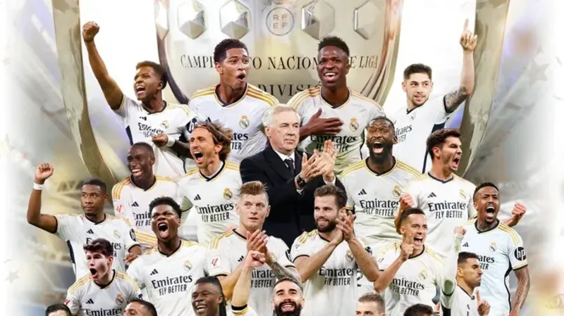 Real Madrid vô địch La Liga 2023/2024 sớm 4 vòng đấu