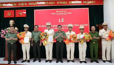 Công an Tây Ninh: Điều động, bổ nhiệm cán bộ