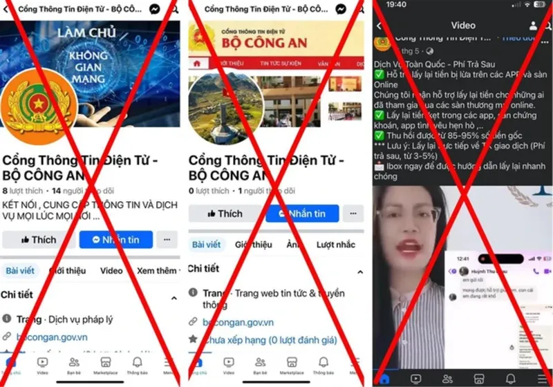 Cảnh báo thủ đoạn mạo danh Cổng Thông tin điện tử Bộ Công an