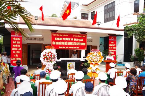 Vùng 3 Hải quân: Bàn giao công trình tu bổ, tôn tạo nhà tưởng niệm anh hùng liệt sĩ Nguyễn Phan Vinh