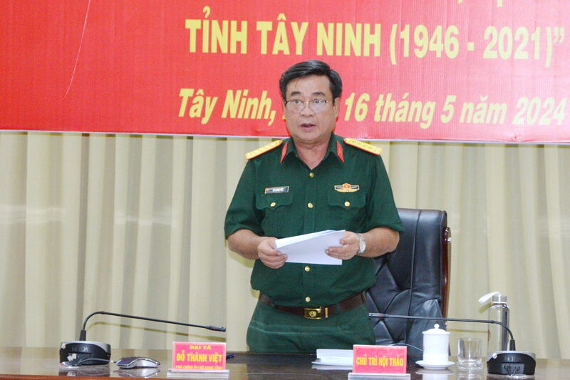 Hội thảo khoa học đề tài “Lịch sử Phòng Tham mưu, Bộ CHQS tỉnh Tây Ninh (1946 – 2021)”