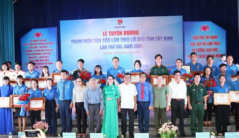 Tuyên dương Thanh niên tiên tiến làm theo lời Bác tỉnh Tây Ninh lần thứ VIII