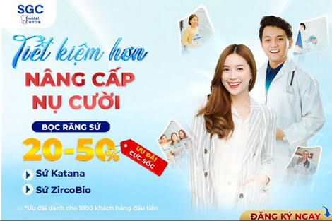 Ưu đãi răng sứ 800K dòng toàn sứ ZircoBio tại Nha khoa SGC