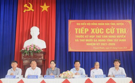 Phó Bí thư Tỉnh uỷ Nguyễn Mạnh Hùng tiếp xúc cử tri xã Thanh Phước