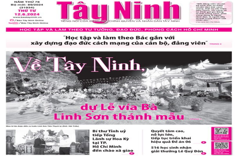 Điểm báo in Tây Ninh ngày 12.06.2024