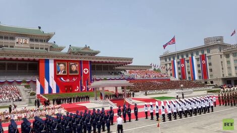 Cận cảnh lễ đón chính thức Tổng thống Nga Vladimir Putin tại Triều Tiên