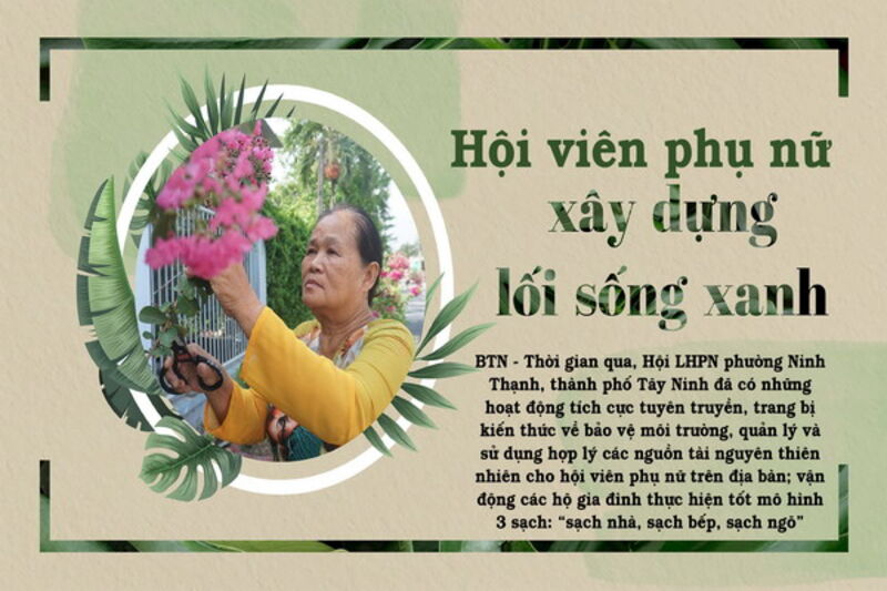 Hội viên phụ nữ xây dựng lối sống xanh