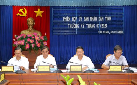 UBND tỉnh họp phiên thường kỳ tháng 7.2024