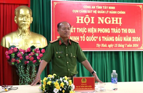 Cụm Cảnh sát hệ Quản lý hành chính: Sơ kết 6 tháng đầu năm 2024 thực hiện phong trào thi đua “Vì an ninh Tổ quốc”